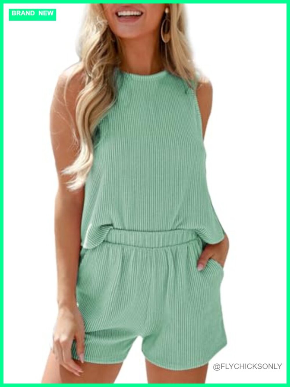 Women's 2 Piece Lounge Set Shorts Matching Outfit
